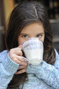 Girl Drinks Milk